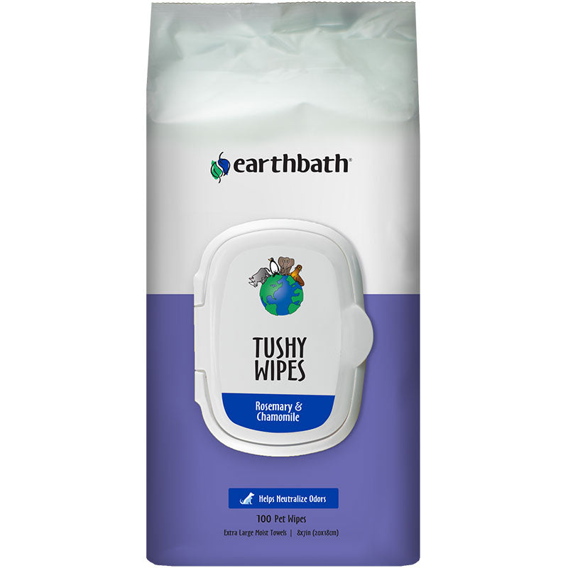 Earthbath Grooming Wipes - Tushie Wipes Rosemary Chamomile - 100ct