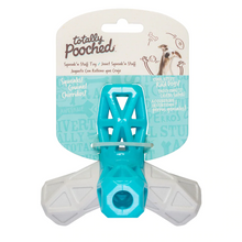 Load image into Gallery viewer, Messy Mutts Totally Pooched Squeak n&#39; Stuff Foam Rubber Dog Toy 5&quot; - Teal/Grey