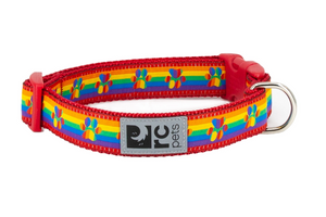 RC Pets Patterned Dog Clip Collar - Rainbow Paws