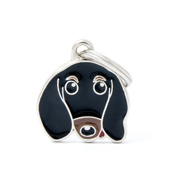 My Family USA Pet Tag - Dog Breeds - Dachshund - Black & Tan