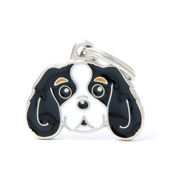 My Family USA Pet Tag - Dog Breeds - Cavalier King - Tri-Color