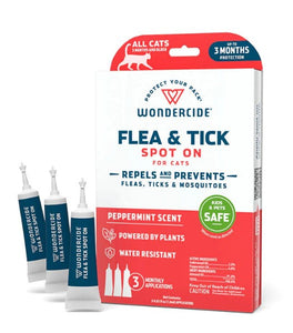 Wondercide Flea & Tick Spot On w/ Natural Essential Oils Peppermint for Cats