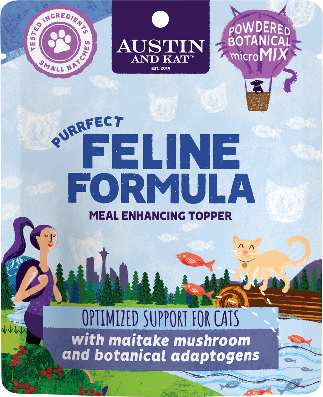Austin and Kat Meal Enhancing Topper - Purrfect Feline Formula 66g Pouch