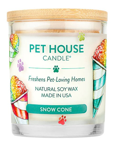 One Fur All Pet House 9oz Candle - Snowcone
