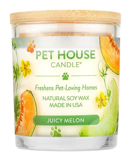 One Fur All Pet House 9oz Candle - Juicy Melon