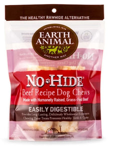 Earth Animal No-Hide Chews Packages - Beef 4" 2pk