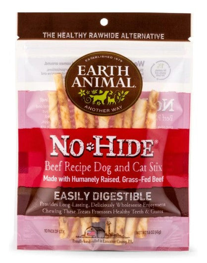 Earth Animal No-Hide Chews Packages - Beef Stix 10pk