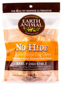 Earth Animal No-Hide Chews Packages - Chicken 4" 2pk