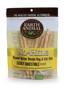 Earth Animal No-Hide Chews Packages - Peanut Butter Stix 10pk