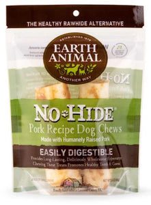 Earth Animal No-Hide Chews Packages - Pork 4" 2pk