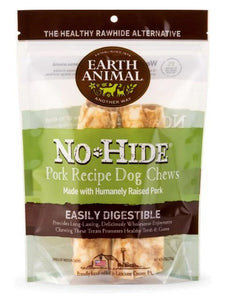 Earth Animal No-Hide Chews Packages - Pork 7" 2pk