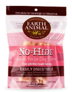 Earth Animal No-Hide Chews Packages - Salmon 4" 2pk