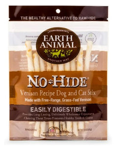 Earth Animal No-Hide Chews Packages - Venison Stix 10pk