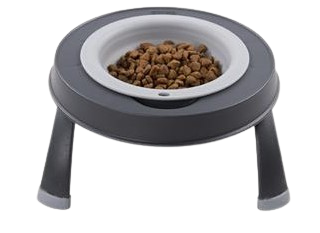 Dexas Small Collapsible Elevated Pet Bowl - Gray