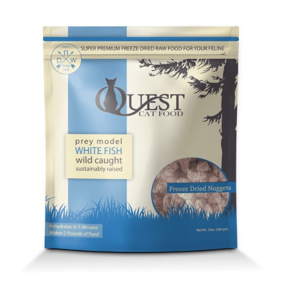 Steve's Quest Freeze-Dried Raw Cat Food - Whitefish Diet 10oz Bag