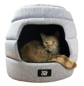 Travel Cat "The Meowbile Home" Convertible Cat Bed & Cave