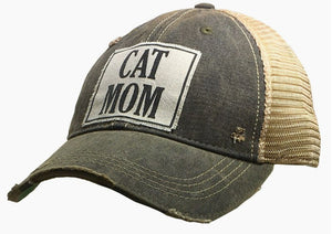 Vintage Life "Cat Mom" Trucker Hat - Black