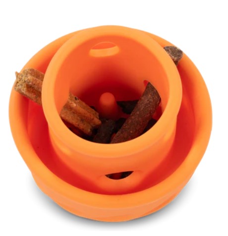 Messy Mutts Totally Pooched Puzzle'n Play Mushroom Dog Toy - Orange Large