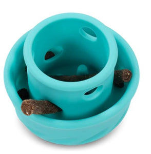 Messy Mutts Totally Pooched Puzzle'n Play Mushroom Dog Toy - Teal Large