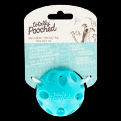 Messy Mutts Totally Pooched Huff'n Puff Dog Ball Foam Rubber Large - Teal