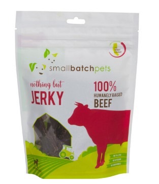 SmallBatch Dog Treats Nothing But Jerky Beef 4oz Bag