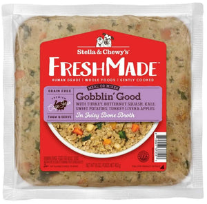 Stella & Chewy's Frozen Gently Cooked Dog Food FreshMade Grain Free Gobblin' Good 16oz Bag