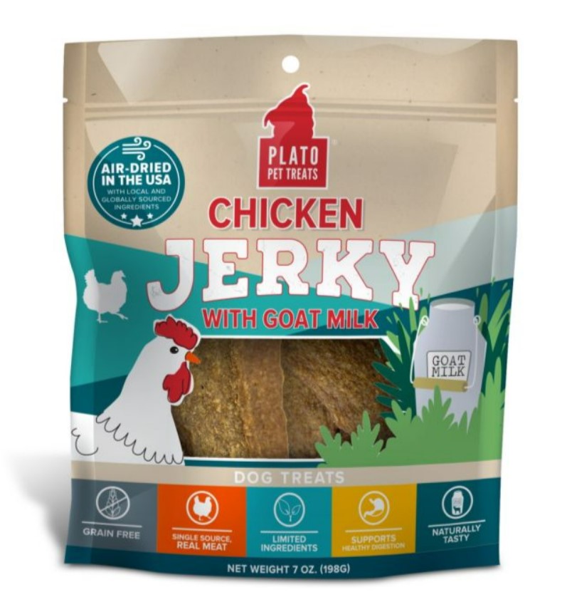 Plato Jerky Chicken & Goat Milk 7oz Bag