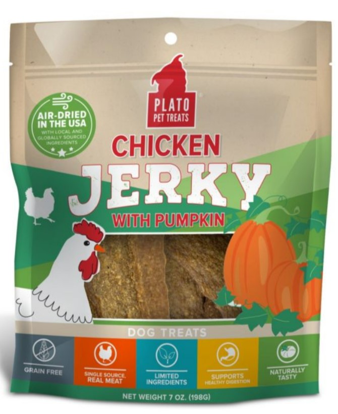 Plato Jerky Chicken & Pumpkin 7oz Bag