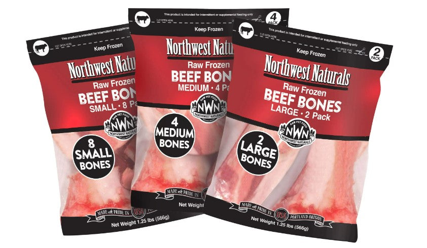 Northwest Naturals Frozen Raw Beef Bones Medium 4-pack