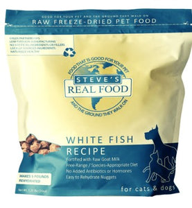 Steve's Freeze Dried Dog Food - Whitefish Diet - 1.25lb Bag