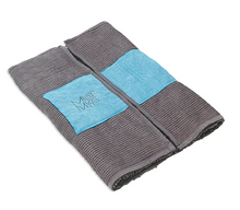 Load image into Gallery viewer, Messy Mutts Dog Drying Mat &amp; Towel with Hand Pockets - Grey Small (31.5&quot; x 19.25&quot;)