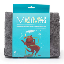 Load image into Gallery viewer, Messy Mutts Dog Ultra Soft Dog Towel with Hand Pockets - Grey Medium (32&quot; x 20&quot;)