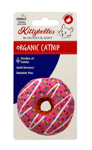 Kittybelles 2.75" Strawberry Donut Plush Cat Toy