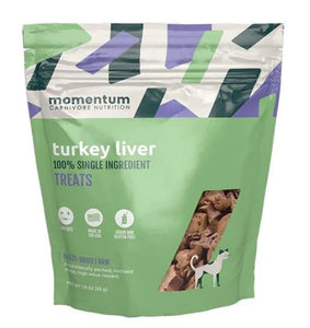 Momentum Single Ingredient Freeze-Dried Cat Treats - Turkey Liver 1.9oz Bag