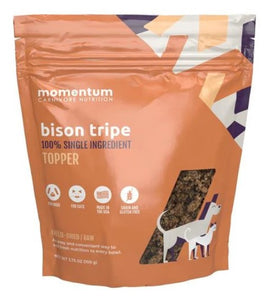 Momentum Single Ingredient Topper - Freeze-Dried Bison Tripe 3.75oz bag