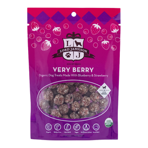 Lord Jameson Organic Dog Treats Very Berry - Blueberry + Strawberry 3oz Bag