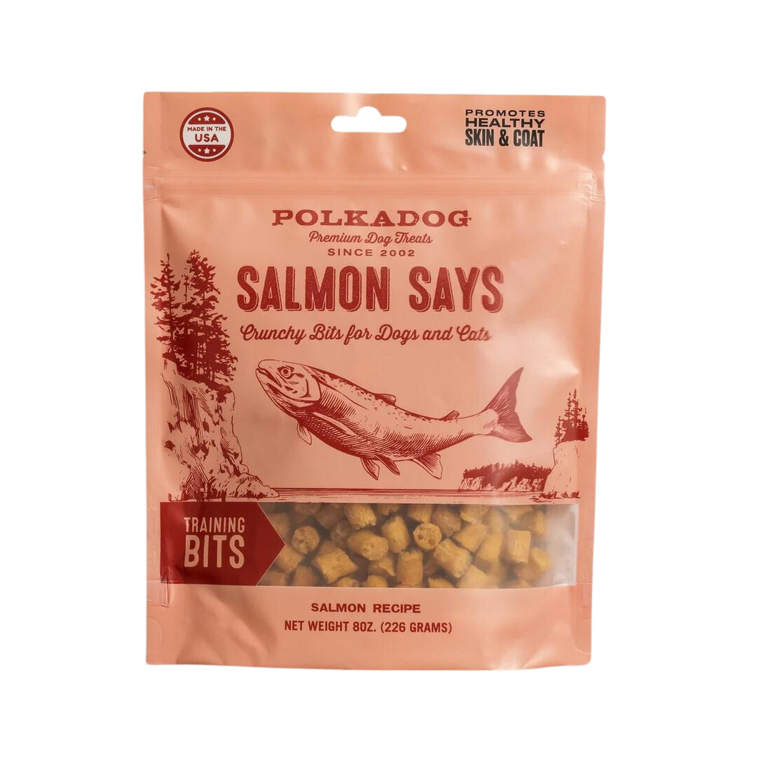 PolkaDog Salmon Says Training Bits 8oz bag