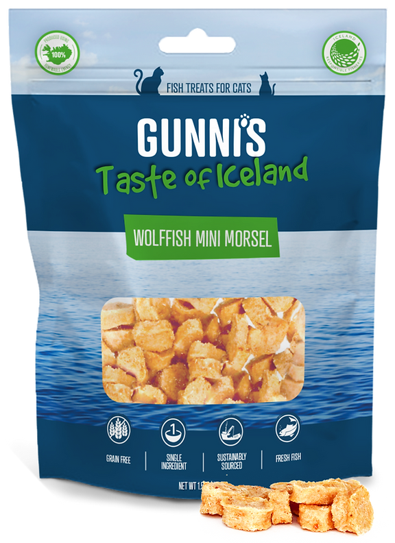 Gunni's Cat Treats Wolffish Mini Morsels 1.5oz bag