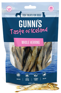 Gunni's Dog Treats Whole Herring 3oz bag