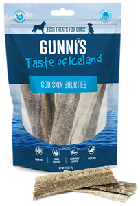 Gunni's Dog Treats Cod Skin Shorties 2.5oz bag