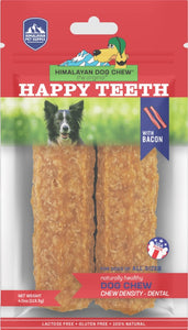 Himalayan Pet Supply Dog Chew - Happy Teeth Large - Bacon 4oz Bag