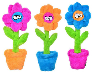 Cycle Dog Duraplush Unstuffed Potted Flowers Dog Toy