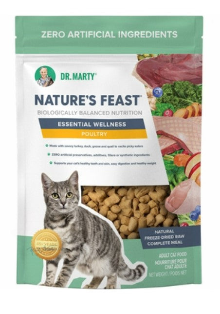 Dr. Marty's Freeze-Dried Cat Food Nature's Feast Essential Wellness- Poultry