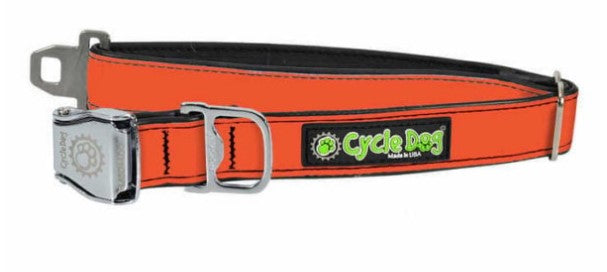 Cycle Dog MAX Reflective Regular Width Metal Clasped Collar -Orange-