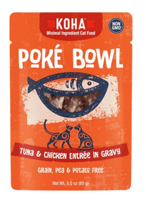 KOHA Wet Cat Food Poké Bowl Tuna & Chicken Entrée in Gravy