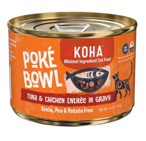 KOHA Wet Cat Food Poké Bowl Tuna & Chicken Entrée in Gravy