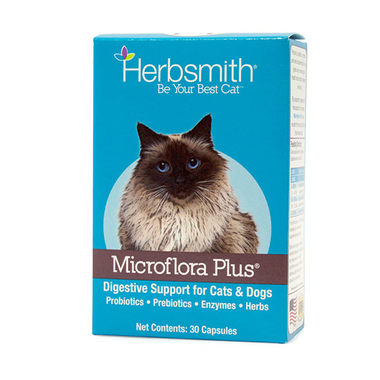 Herbsmith MicroFlora Plus Digestive Support for Cats - 30 Capsules