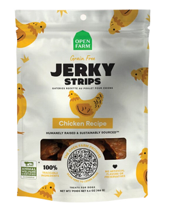 Open Farm Grain Free Jerky Strips Chicken 5.6oz Bag