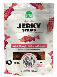 Open Farm Grain Free Jerky Strips Salmon 5.6oz Bag