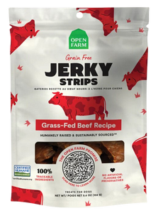 Open Farm Grain Free Jerky Strips Beef 5.6oz Bag